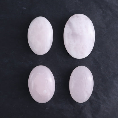 Pink Mangano Calcite Palm Stone Set of 12