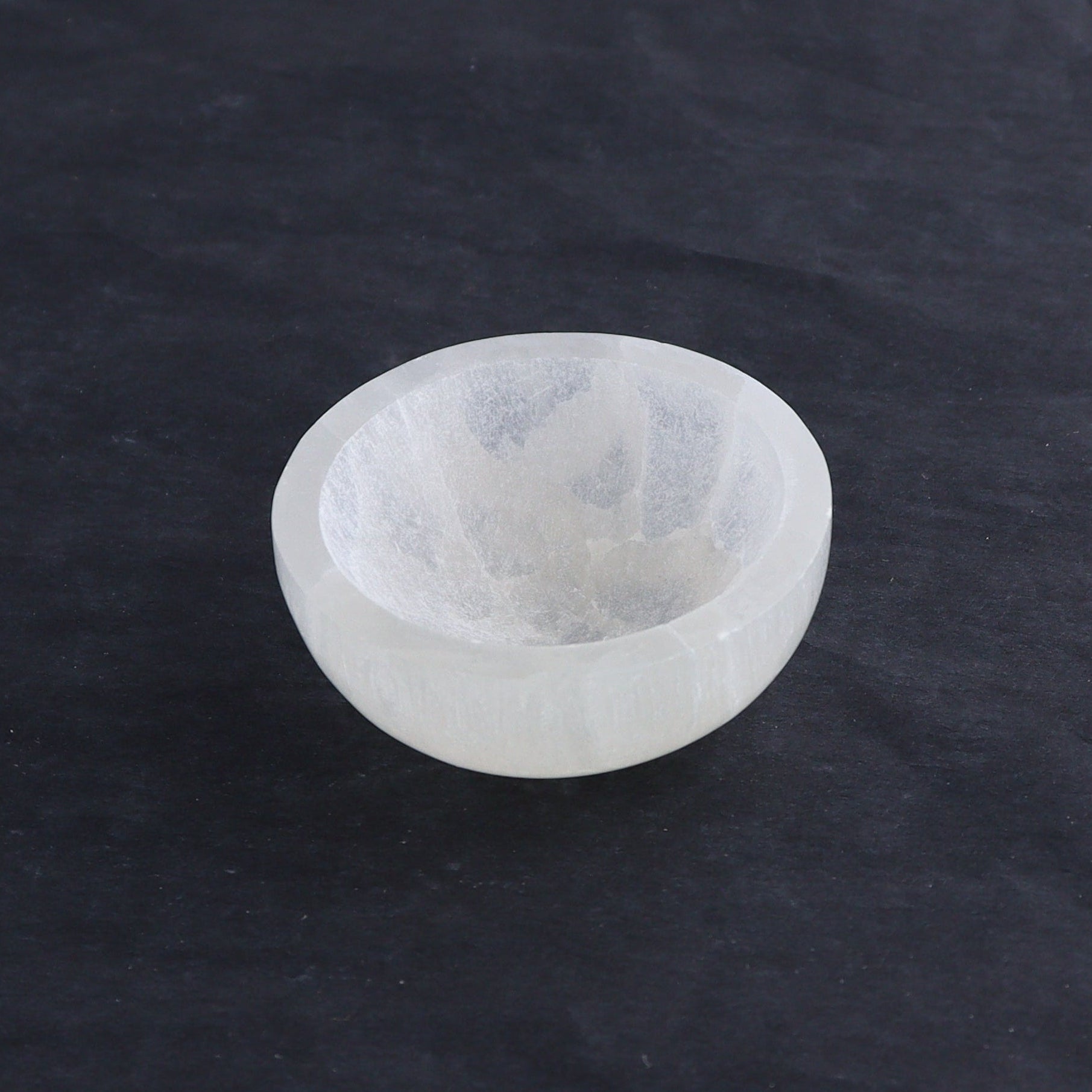 One Selenite (Satin Spar) Round Bowl 6 cm - Expert Wholesale and Supplier of Wholesale Crystals & Bulk Gemstones, ["Bowls","Morocco","Selenite"]