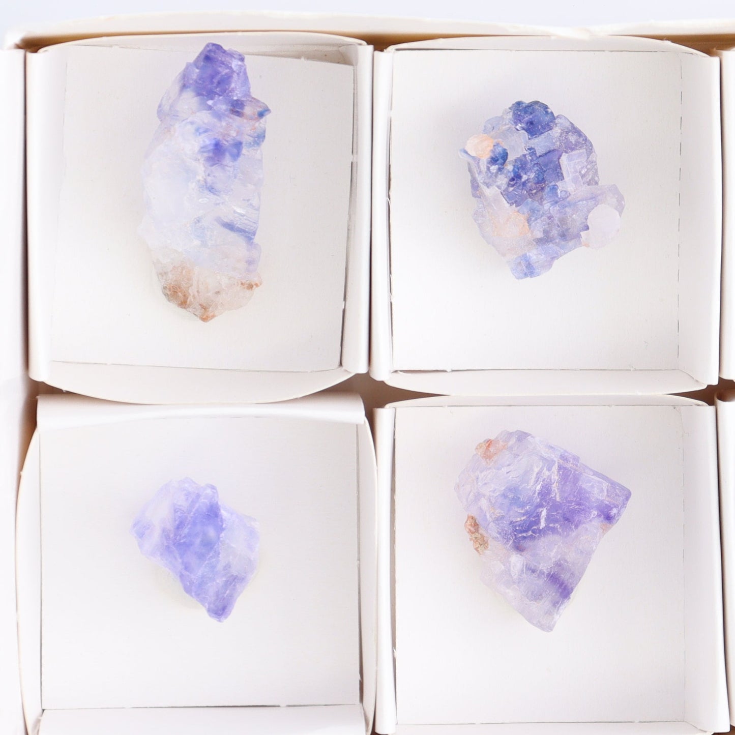 Canadian Blue Halite Rough Set of 9 - Expert Wholesale and Supplier of Wholesale Crystals & Bulk Gemstones, ["Blue Halite","Canada","Halite","Rough","Roughs"]
