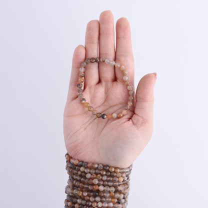 One Faceted Moonstone Bracelet 5mm - Expert Wholesale and Supplier of Wholesale Crystals & Bulk Gemstones, ["Bracelet","bracelets","Faceted","Moonstone"]