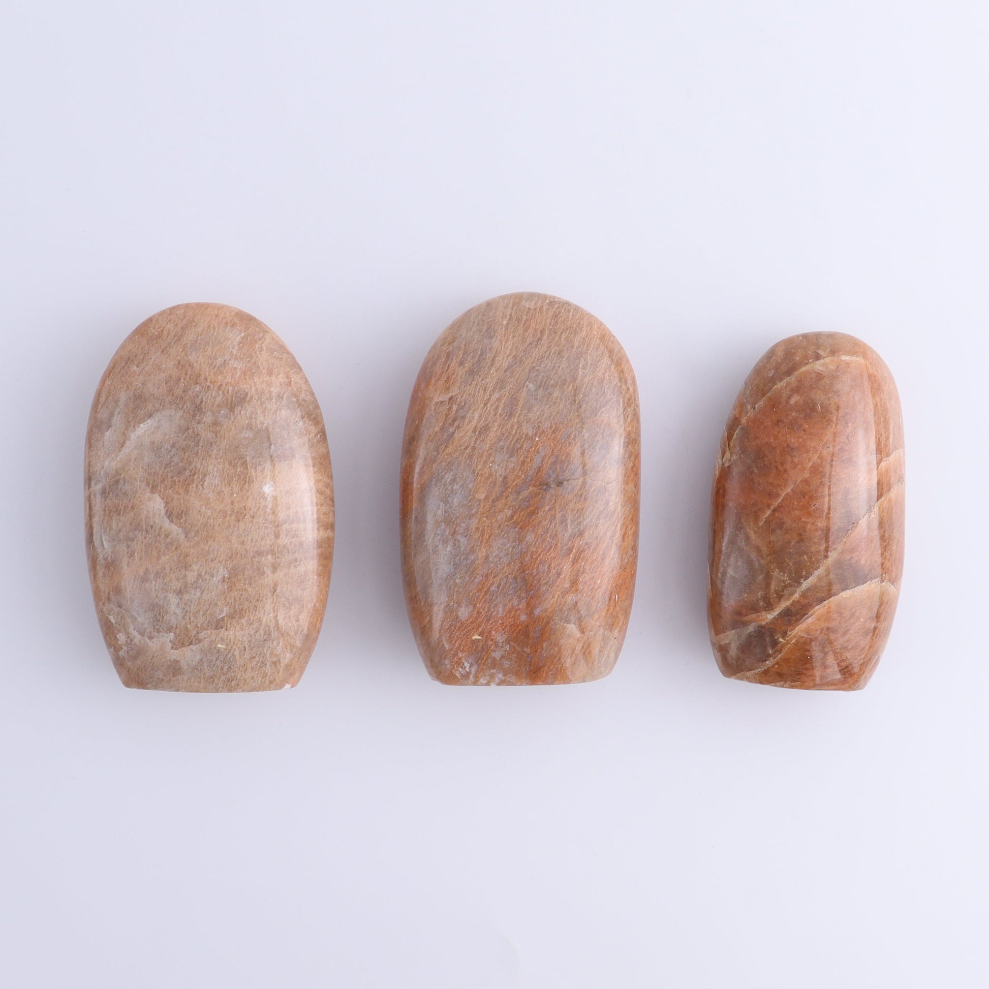 Peach Moonstone Freeform Set of 9 - Expert Wholesale and Supplier of Wholesale Crystals & Bulk Gemstones, ["Freeforms","Peach Moonstone"]