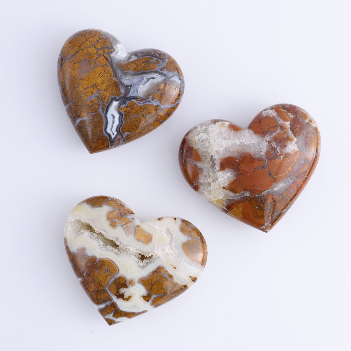 Brecciated Jasper Hearts & Freeforms Set of 10 - Expert Wholesale and Supplier of Wholesale Crystals & Bulk Gemstones, ["Brecciated Jasper","Freeform","Freeforms","Hearts","Indonesia"]