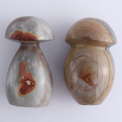 Polychrome Jasper Mushrooms Set of 4 - Expert Wholesale and Supplier of Wholesale Crystals & Bulk Gemstones, ["jasper","Madagascar","Polychrome Jasper"]