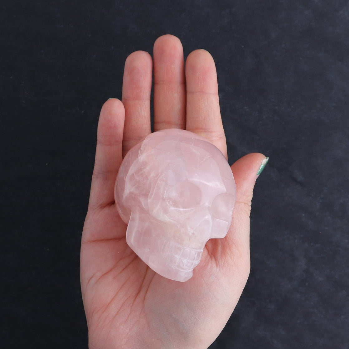 Rose Quartz Skulls Set of 4