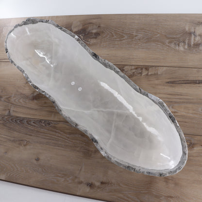 Mexican Onyx/Calcite Canoe Bowl - Expert Wholesale and Supplier of Wholesale Crystals & Bulk Gemstones, ["Bowls","Calcite","canoe","Mexico","onyx"]