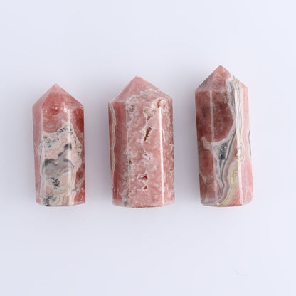 Rhodochrosite Towers Set of 9