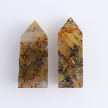 Dendritic Golden Healer Quartz Towers Set of 10
