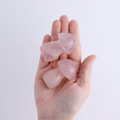 Rose Quartz Mushrooms Set of 9 - Expert Wholesale and Supplier of Wholesale Crystals & Bulk Gemstones, ["Madagascar","Mushrooms","Quartz","Rose Quartz"]