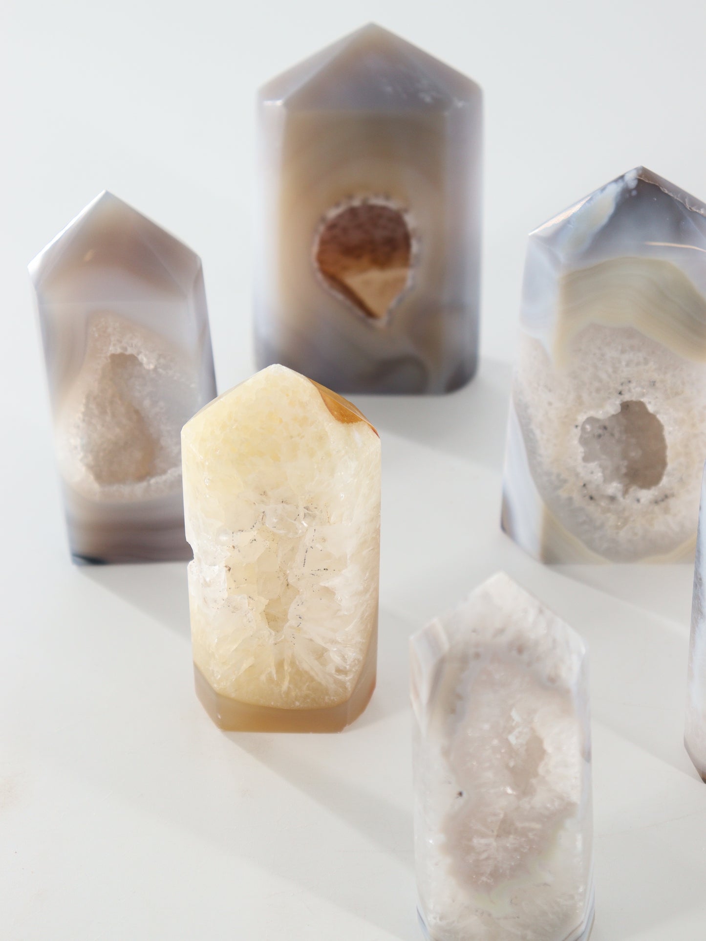 Agate Towers Set of 6 - Expert Wholesale and Supplier of Wholesale Crystals & Bulk Gemstones, []