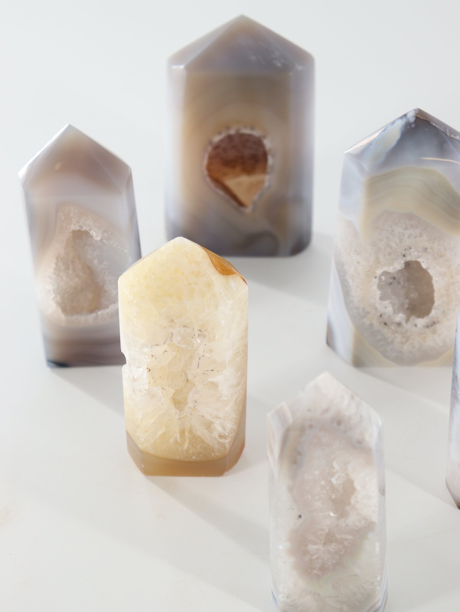 Agate Towers Set of 6 - Expert Wholesale and Supplier of Wholesale Crystals & Bulk Gemstones, []