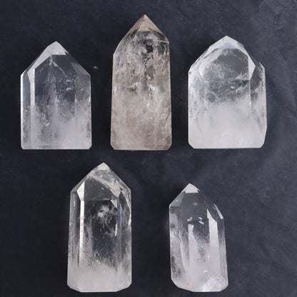 Clear Quartz Points Set of 5 - Expert Wholesale and Supplier of Wholesale Crystals & Bulk Gemstones, ["Clear Quartz","Points","Quartz","Towers"]