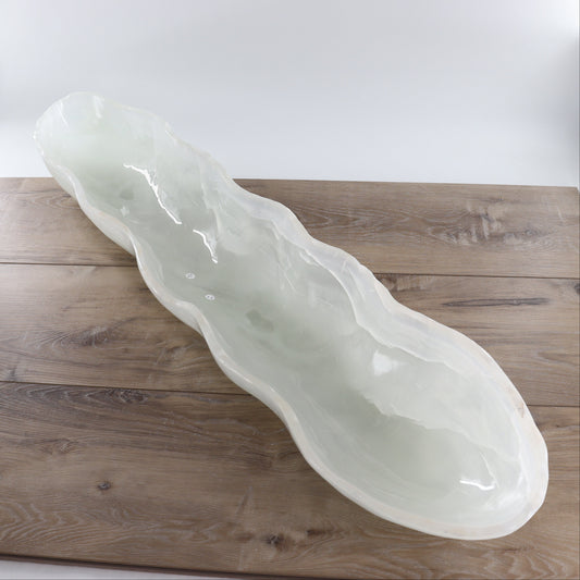 Mexican Onyx/Calcite Canoe Bowl