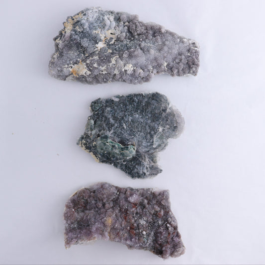 Amethyst Flower Clusters Set of 3
