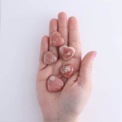 Rhodochrosite Hearts Set of 9 - Expert Wholesale and Supplier of Wholesale Crystals & Bulk Gemstones, ["Argentina","Hearts","Rhodochrosite"]