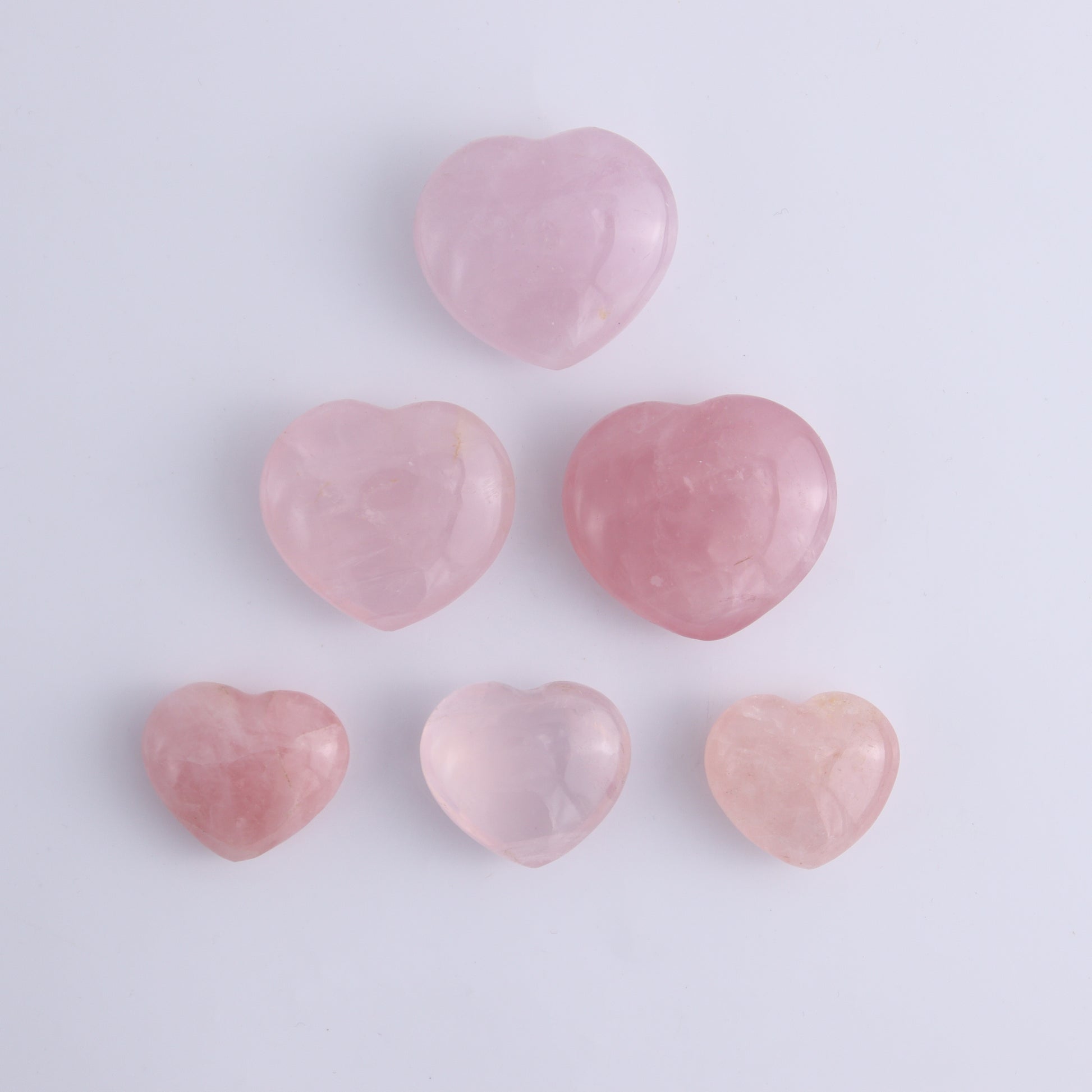 Rose Quartz Hearts Set of 20 Pieces - Expert Wholesale and Supplier of Wholesale Crystals & Bulk Gemstones, ["Hearts","Madagascar","Quartz","Rose Quartz"]