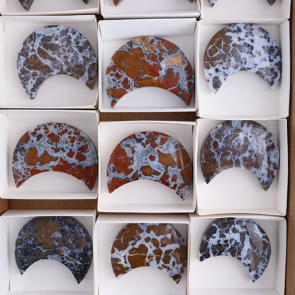 Brecciated Jasper Moons Set of 12 - Expert Wholesale and Supplier of Wholesale Crystals & Bulk Gemstones, ["Brecciated Jasper","Indonesia","moons"]