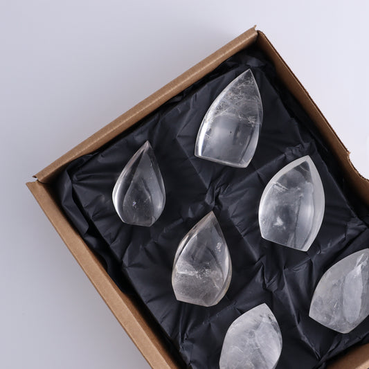 Imperfect Clear Quartz Flames Set of 6 - Expert Wholesale and Supplier of Wholesale Crystals & Bulk Gemstones, ["Brazil","Clear Quartz","flames","Quartz"]