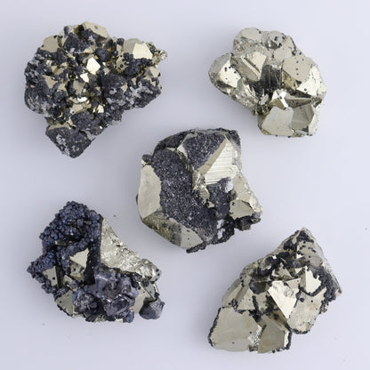 Octahedral Pyrite Clusters Set of 12 - Expert Wholesale and Supplier of Wholesale Crystals & Bulk Gemstones, ["Clusters","Octahedral Pyrite","Peru","Pyrite"]