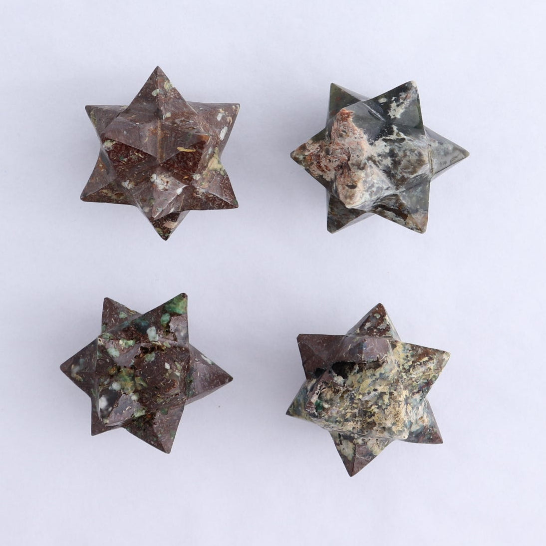 Mixed Stones Stars Set of 16 & 4 Cut Base Stars