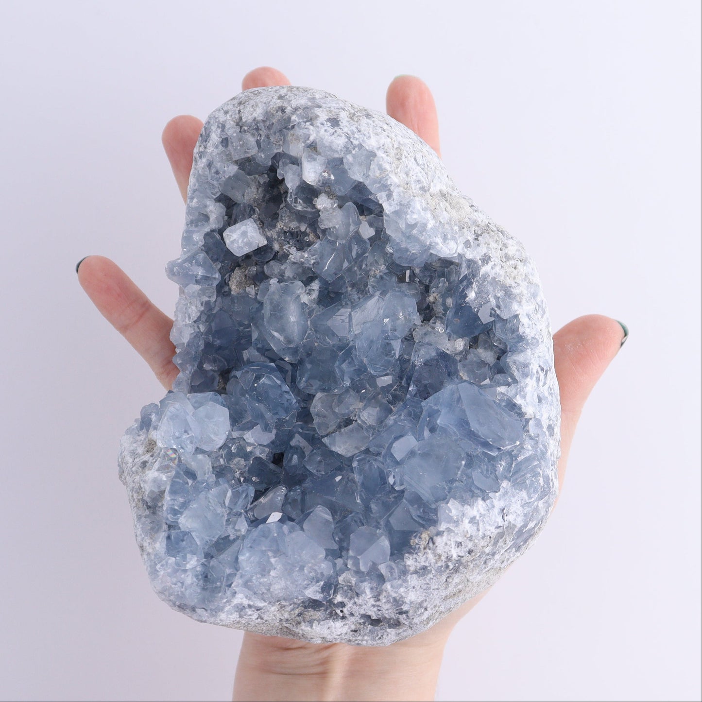 Celestite Clusters Set of 4