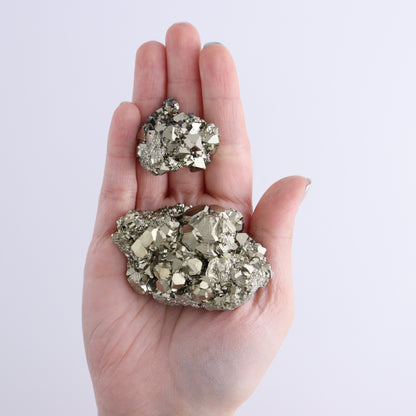 Octahedral Pyrite Clusters Set of 10 - Expert Wholesale and Supplier of Wholesale Crystals & Bulk Gemstones, ["Clusters","Octahedral Pyrite","Peru","Pyrite"]