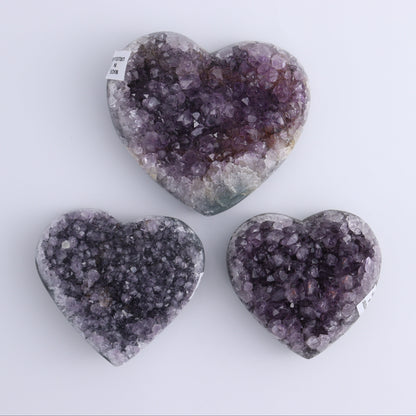 Uruguay Amethyst Hearts Set of 6 - Expert Wholesale and Supplier of Wholesale Crystals & Bulk Gemstones, ["Amethyst","Hearts","Uruguay"]