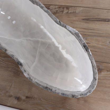 Mexican Onyx/Calcite Canoe Bowl - Expert Wholesale and Supplier of Wholesale Crystals & Bulk Gemstones, ["Bowls","Calcite","canoe","Mexico","onyx"]