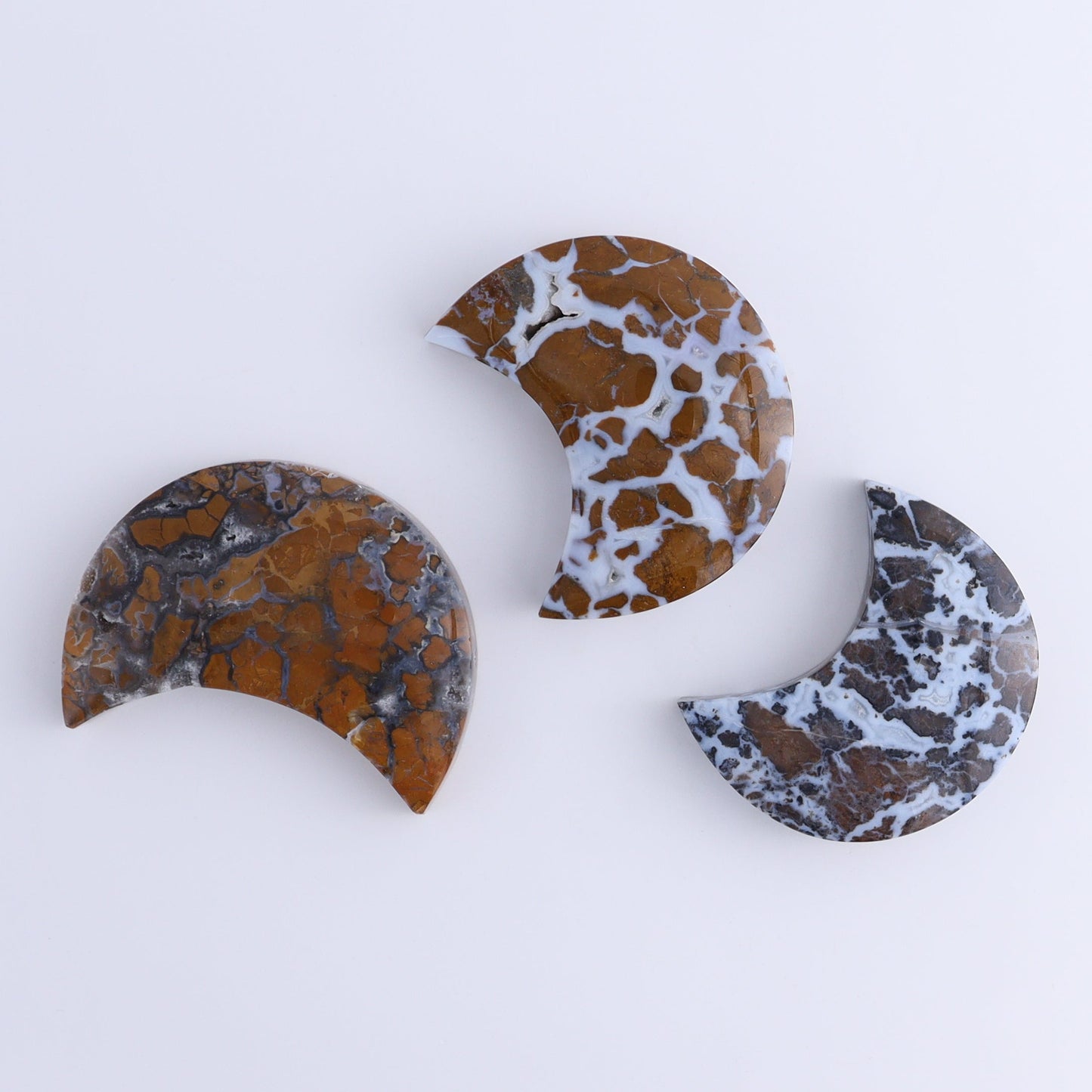 Brecciated Jasper Moons Set of 12 - Expert Wholesale and Supplier of Wholesale Crystals & Bulk Gemstones, ["Brecciated Jasper","Indonesia","moons"]