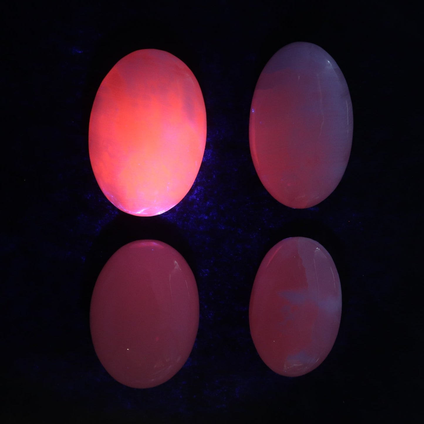 Pink Mangano Calcite Palm Stone Set of 12