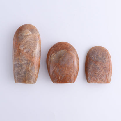 Peach Moonstone Freeform Set of 9 - Expert Wholesale and Supplier of Wholesale Crystals & Bulk Gemstones, ["Freeforms","Peach Moonstone"]