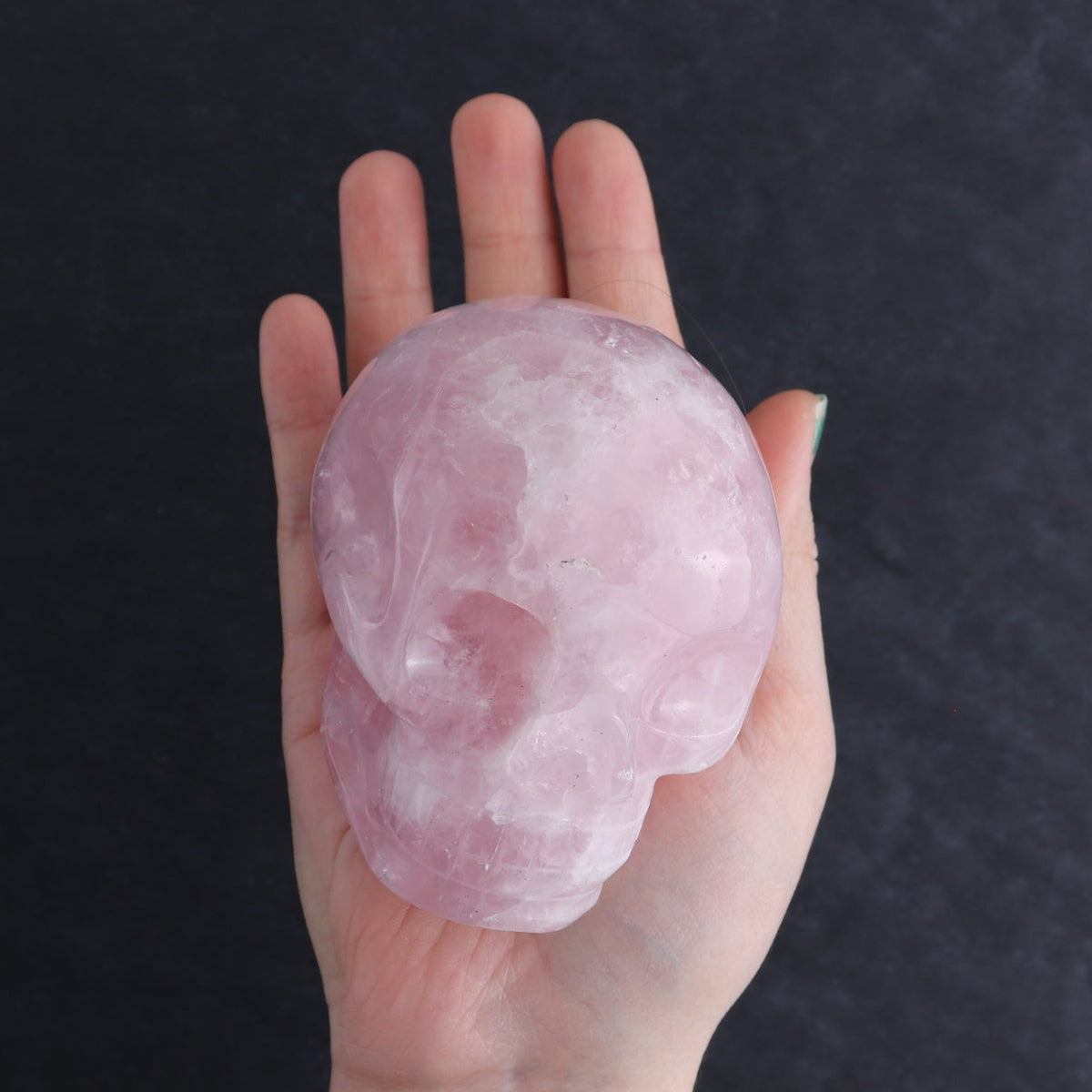 Rose Quartz Skulls Set of 4