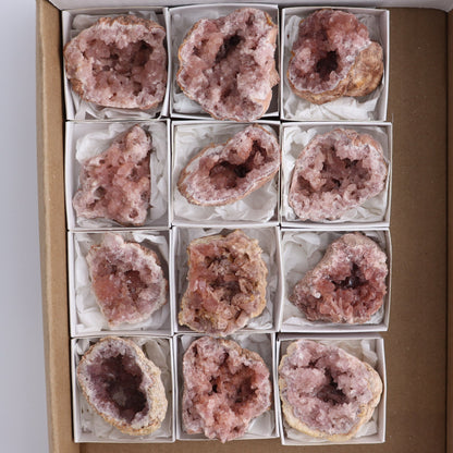 Pink Amethyst Clusters Set of 12