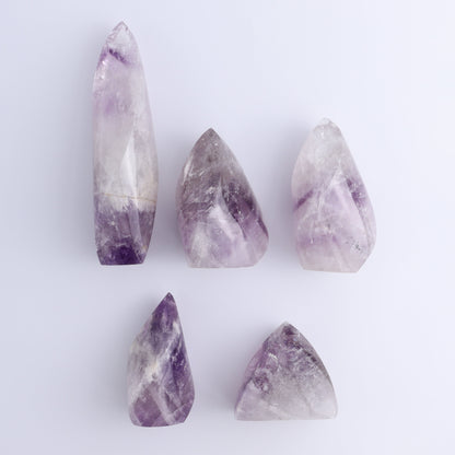 Amethyst Flames Set of 5 - Expert Wholesale and Supplier of Wholesale Crystals & Bulk Gemstones, ["Amethyst","Brazil","flames"]