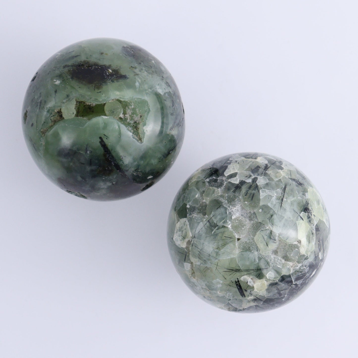 Prehnite Spheres Set of 5 - Expert Wholesale and Supplier of Wholesale Crystals & Bulk Gemstones, ["Prehnite","Spheres"]