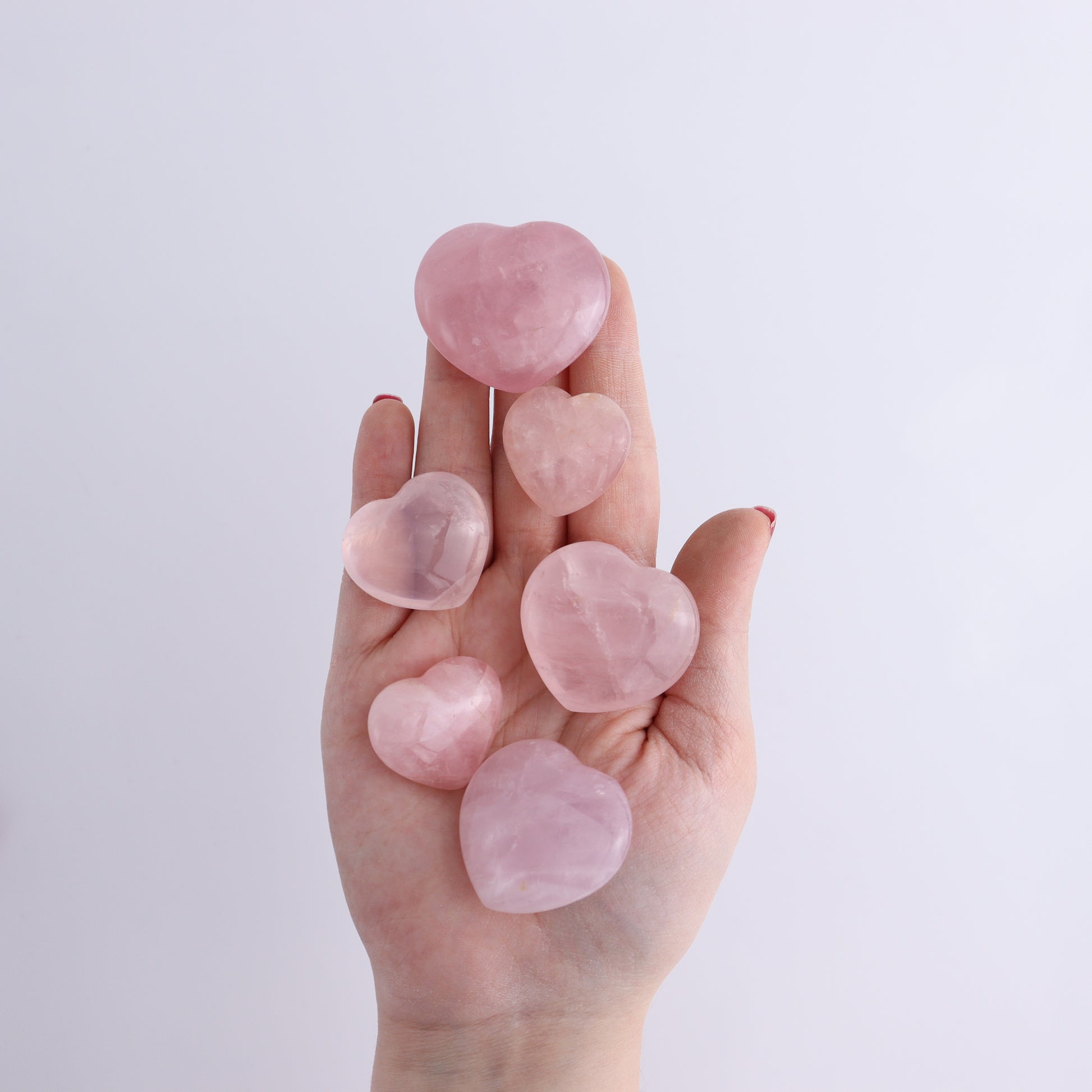Rose Quartz Hearts Set of 20 Pieces - Expert Wholesale and Supplier of Wholesale Crystals & Bulk Gemstones, ["Hearts","Madagascar","Quartz","Rose Quartz"]