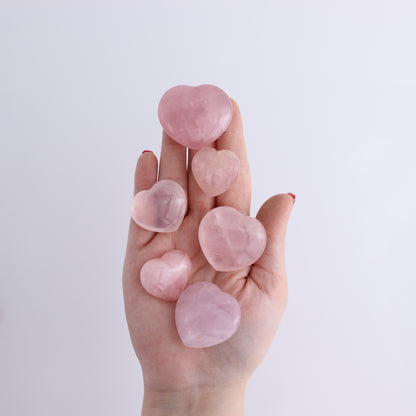 Rose Quartz Hearts Set of 20 Pieces - Expert Wholesale and Supplier of Wholesale Crystals & Bulk Gemstones, ["Hearts","Madagascar","Quartz","Rose Quartz"]