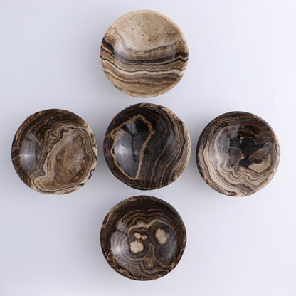 Chocolate Onyx Bowls Set of 5 - Expert Wholesale and Supplier of Wholesale Crystals & Bulk Gemstones, ["Bowls","Decorative Dish","Mexico","onyx","Round Dish"]