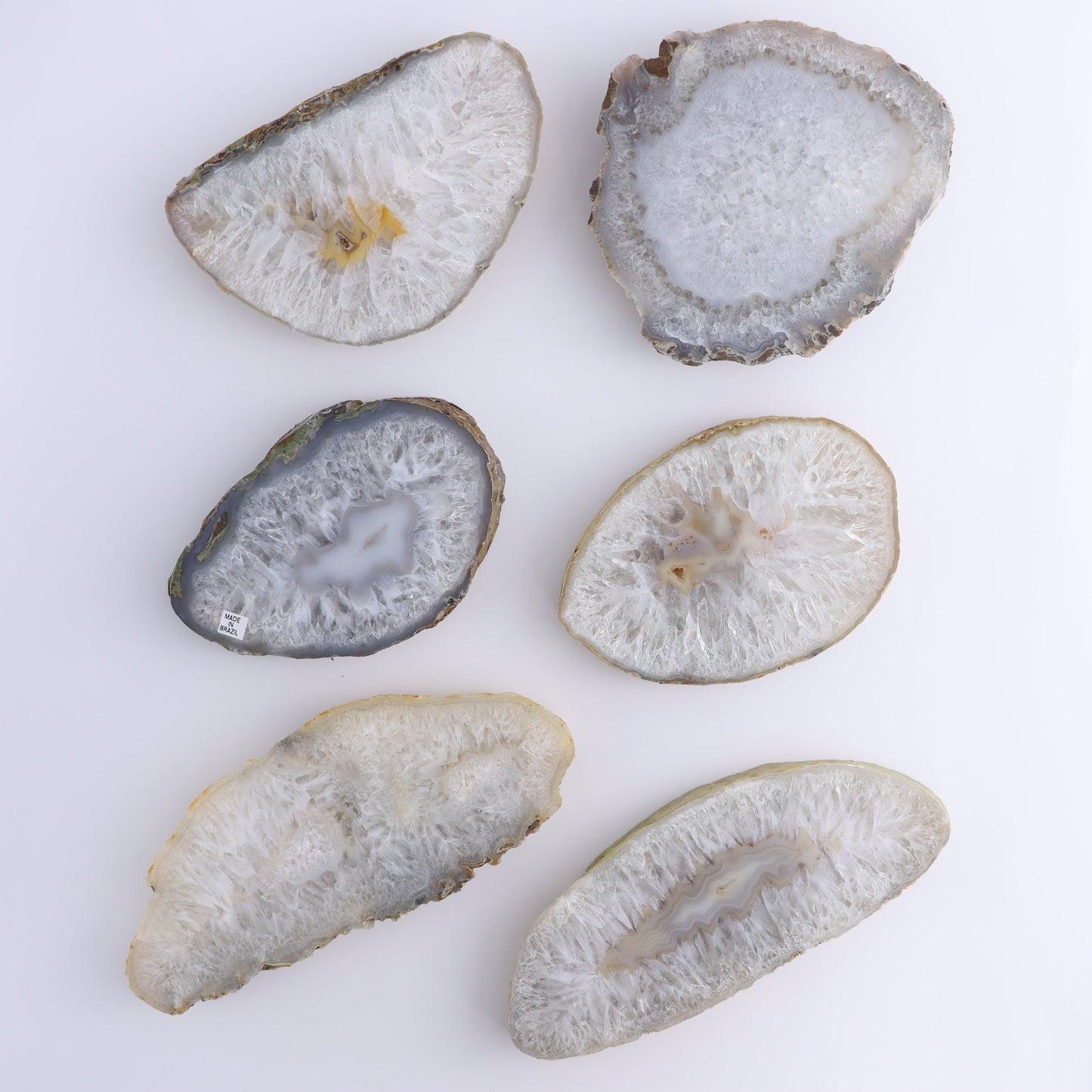 Agate Slices Set of 6 - Expert Wholesale and Supplier of Wholesale Crystals & Bulk Gemstones, ["Agate","Brazil","Slices and Slabs"]