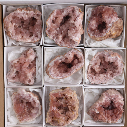 Pink Amethyst Clusters Set of 12