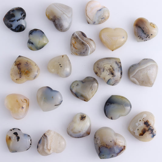 Agate Hearts Set of 20 Pieces - Expert Wholesale and Supplier of Wholesale Crystals & Bulk Gemstones, ["Agate","Hearts","Madagascar"]
