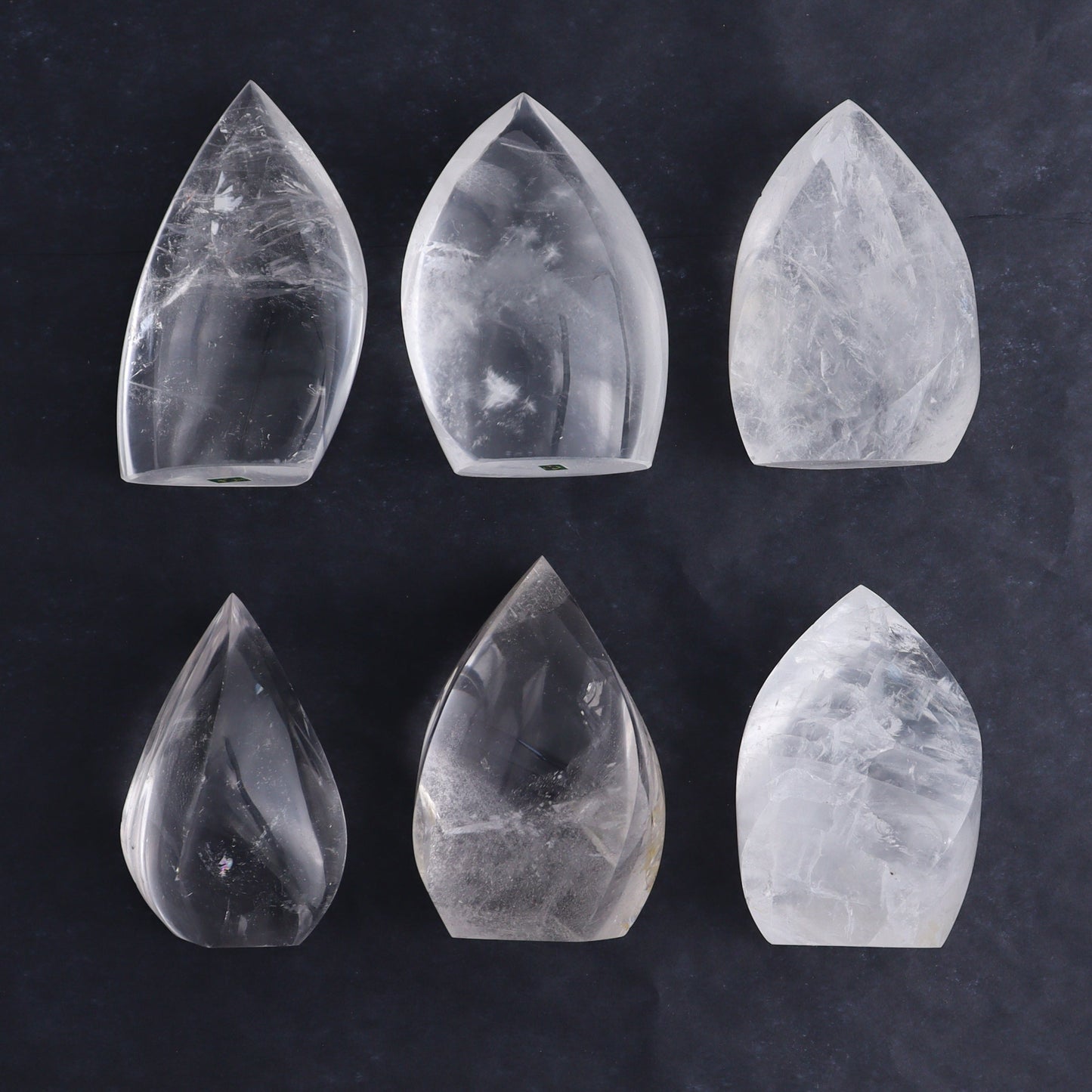 Imperfect Clear Quartz Flames Set of 6 - Expert Wholesale and Supplier of Wholesale Crystals & Bulk Gemstones, ["Brazil","Clear Quartz","flames","Quartz"]
