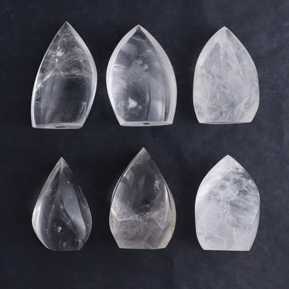 Imperfect Clear Quartz Flames Set of 6 - Expert Wholesale and Supplier of Wholesale Crystals & Bulk Gemstones, ["Brazil","Clear Quartz","flames","Quartz"]