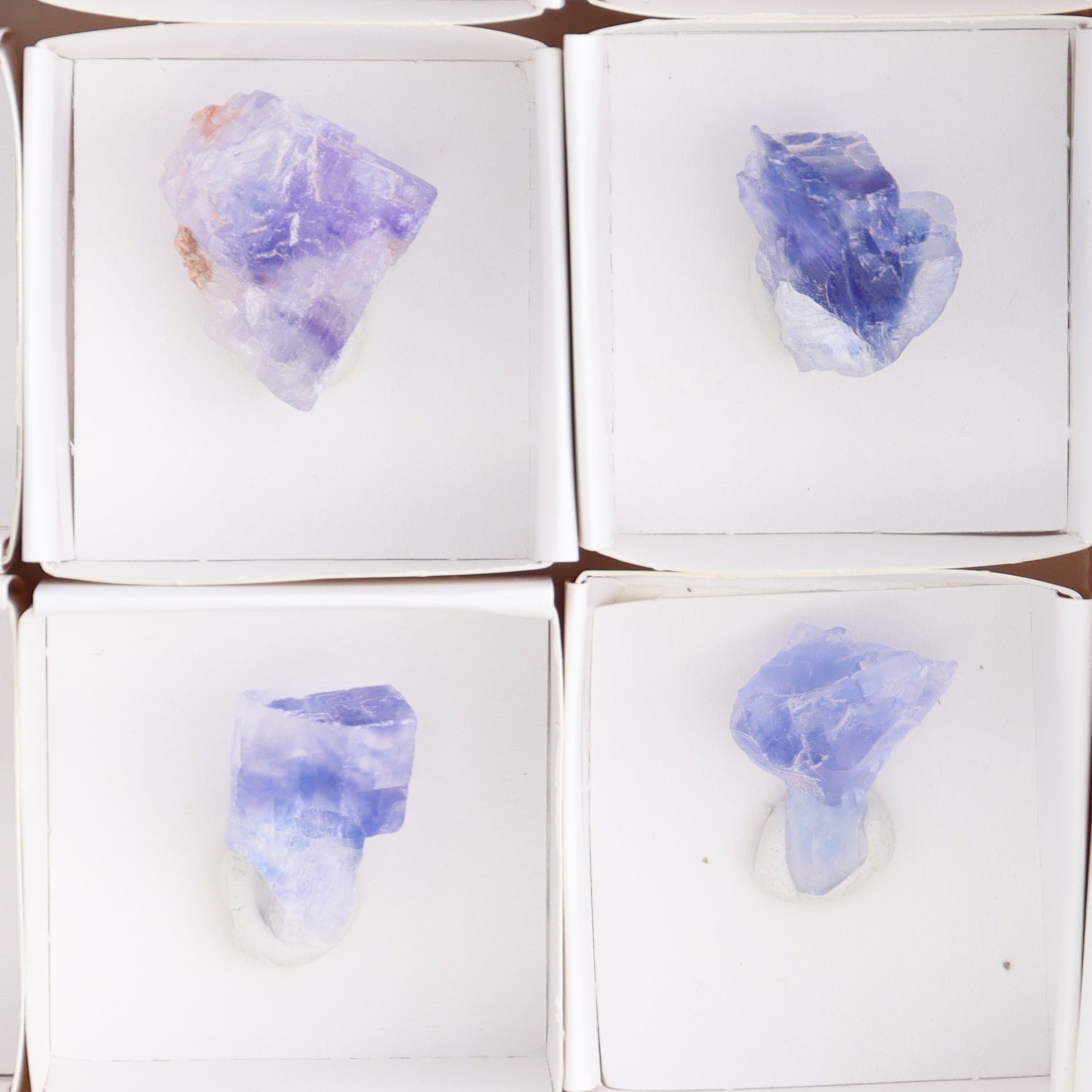 Canadian Blue Halite Rough Set of 9 - Expert Wholesale and Supplier of Wholesale Crystals & Bulk Gemstones, ["Blue Halite","Canada","Halite","Rough","Roughs"]