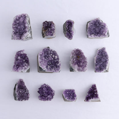Uruguay Amethyst Cut Base Set of 12 - Expert Wholesale and Supplier of Wholesale Crystals & Bulk Gemstones, ["Amethyst","Cut Base","Uruguay"]