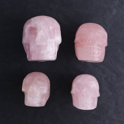 Rose Quartz Skulls Set of 4
