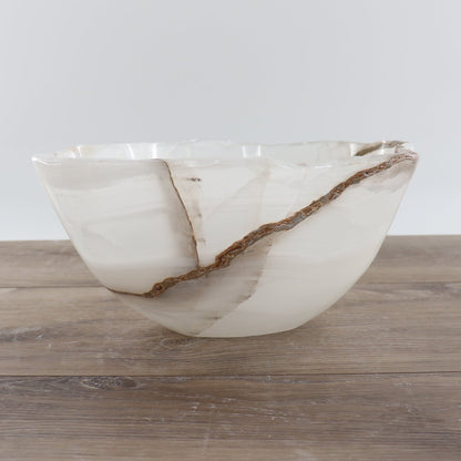 Mexican Onyx/Calcite Bowl 12"