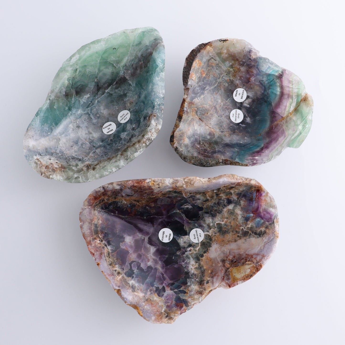 Fluorite Bowls Set of 3 - Expert Wholesale and Supplier of Wholesale Crystals & Bulk Gemstones, ["Bowls","Fluorite","Mexico"]
