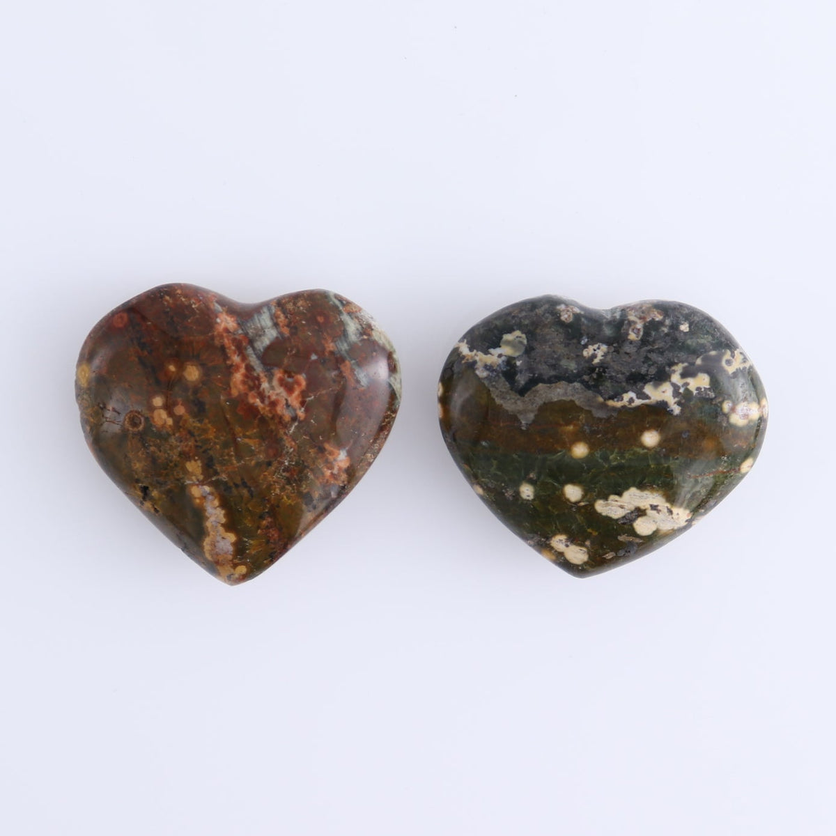 Ocean Jasper Hearts Set of 10
