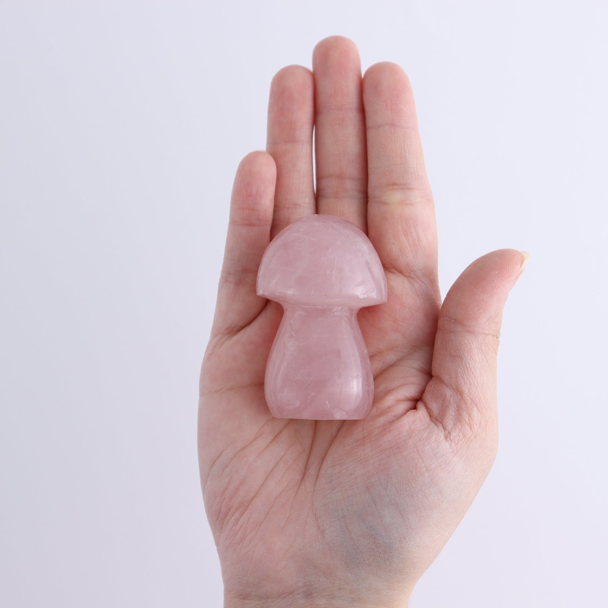 Rose Quartz Mushrooms Set of 9 - Expert Wholesale and Supplier of Wholesale Crystals & Bulk Gemstones, ["Madagascar","Mushrooms","Quartz","Rose Quartz"]