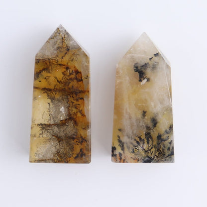 Dendritic Golden Healer Quartz Towers Set of 10
